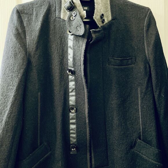 Armani Jeans Peacoat Men’s Small Navy Blue Wool 30th Anniversary Tweed Jacket - Picture 5 of 16